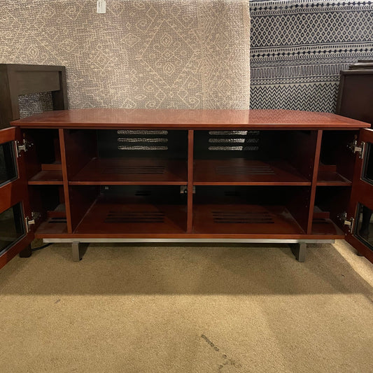 Kasala Warm Wood 2 Door Media Stand C CABINETS