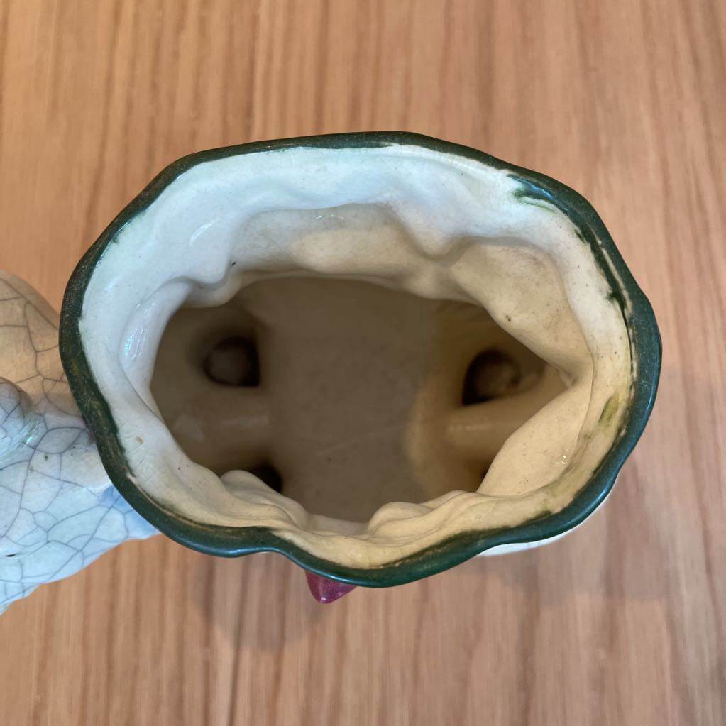 Crackle Pottery Elephant Planter