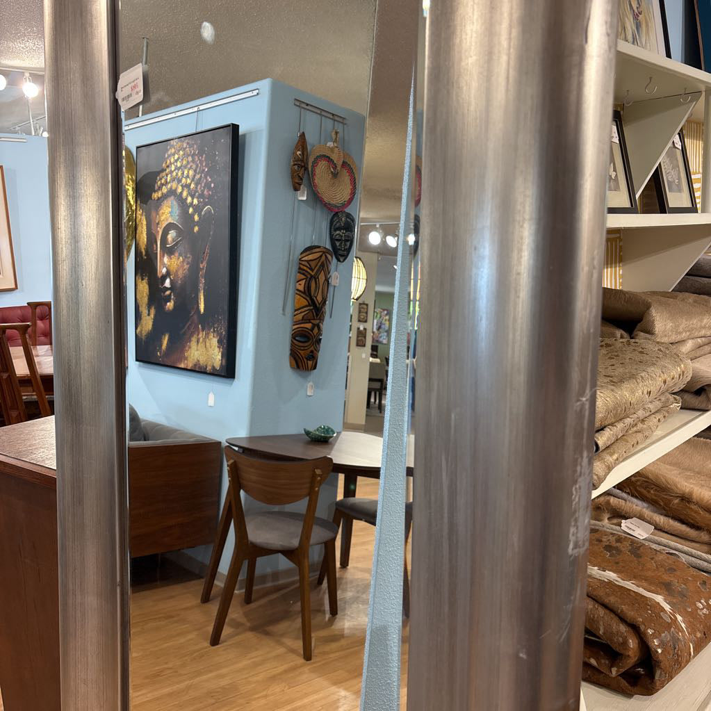 Silver Beveled Full Length Mirror