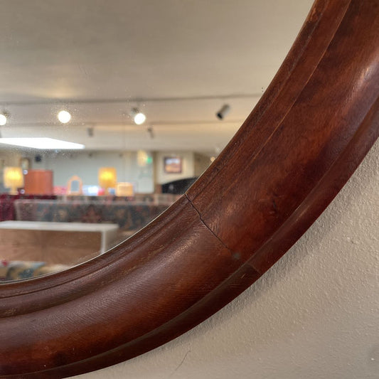 Oval Wood Carved Mirror