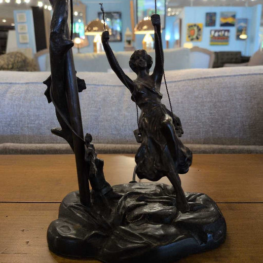 Lady on a Swing Lamp
