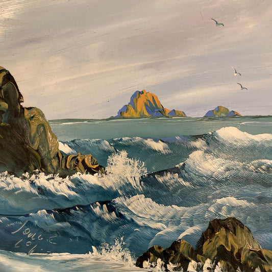 Handpainted Ocean Shore Plate