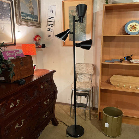 Black Tall 3 Light Floor Lamp LAMPS