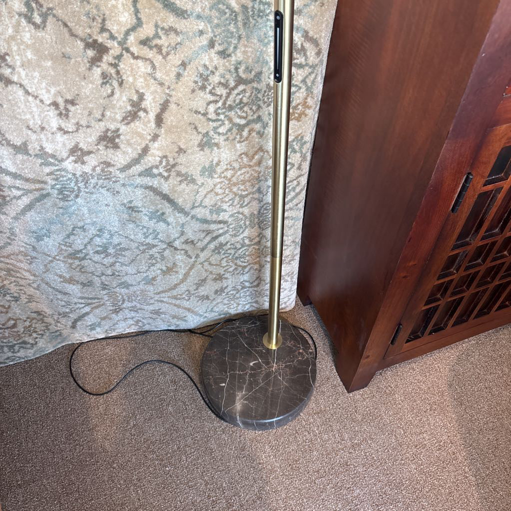 Brass Shade Smart Switch Arc Lamp