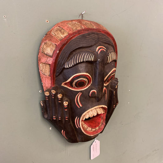Large Tribal Face & Hands Indonesian Mask UNIQUE FINDS