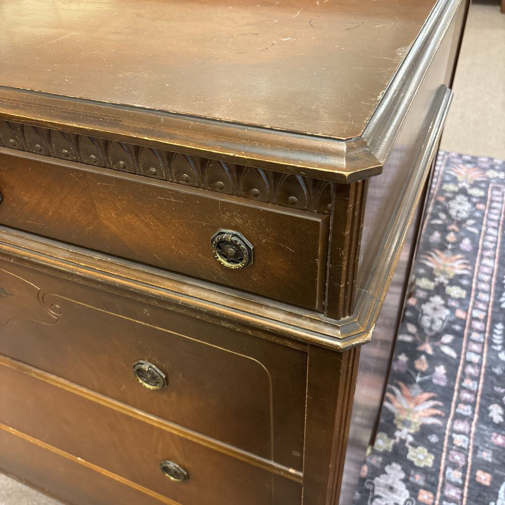Vintage 5 Drawer Highboy