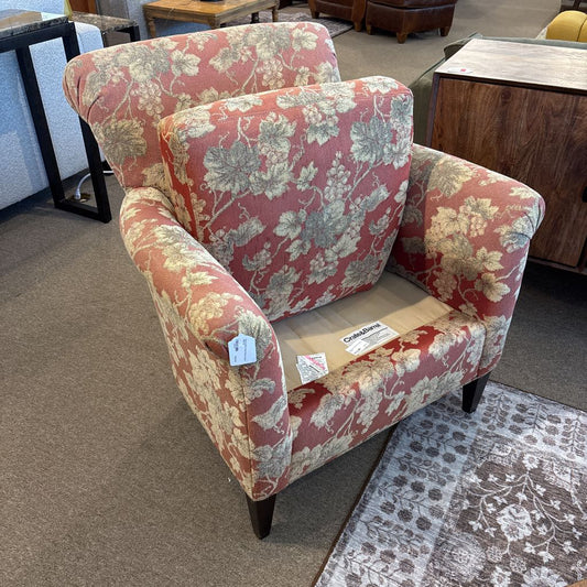Crate & Barrel Red Floral Accent Chair U ACCENT CHAIRS