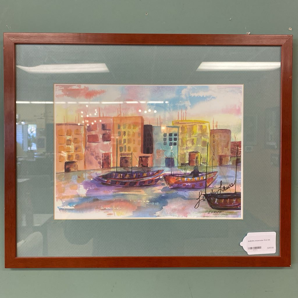 EUROPA Watercolor Print