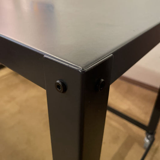 Black Metal Rolling Desk