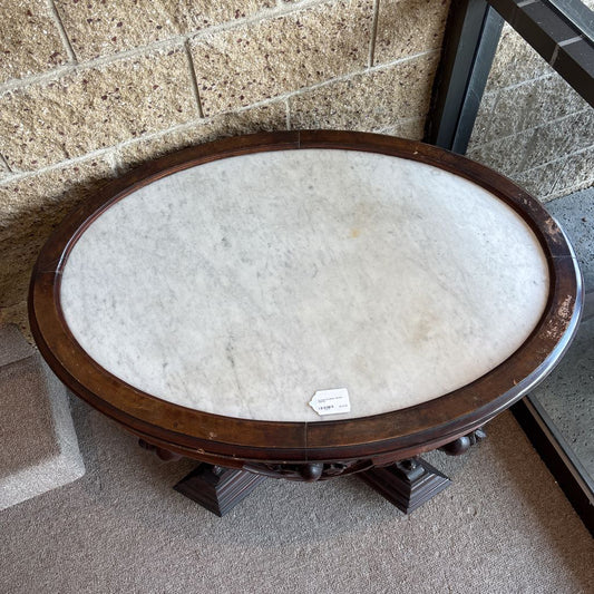 Victorian Era Marble Top End Table