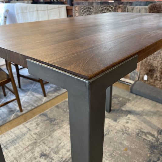 CB2 Wood & Metal Industrial Bar Table C DINING TABLES