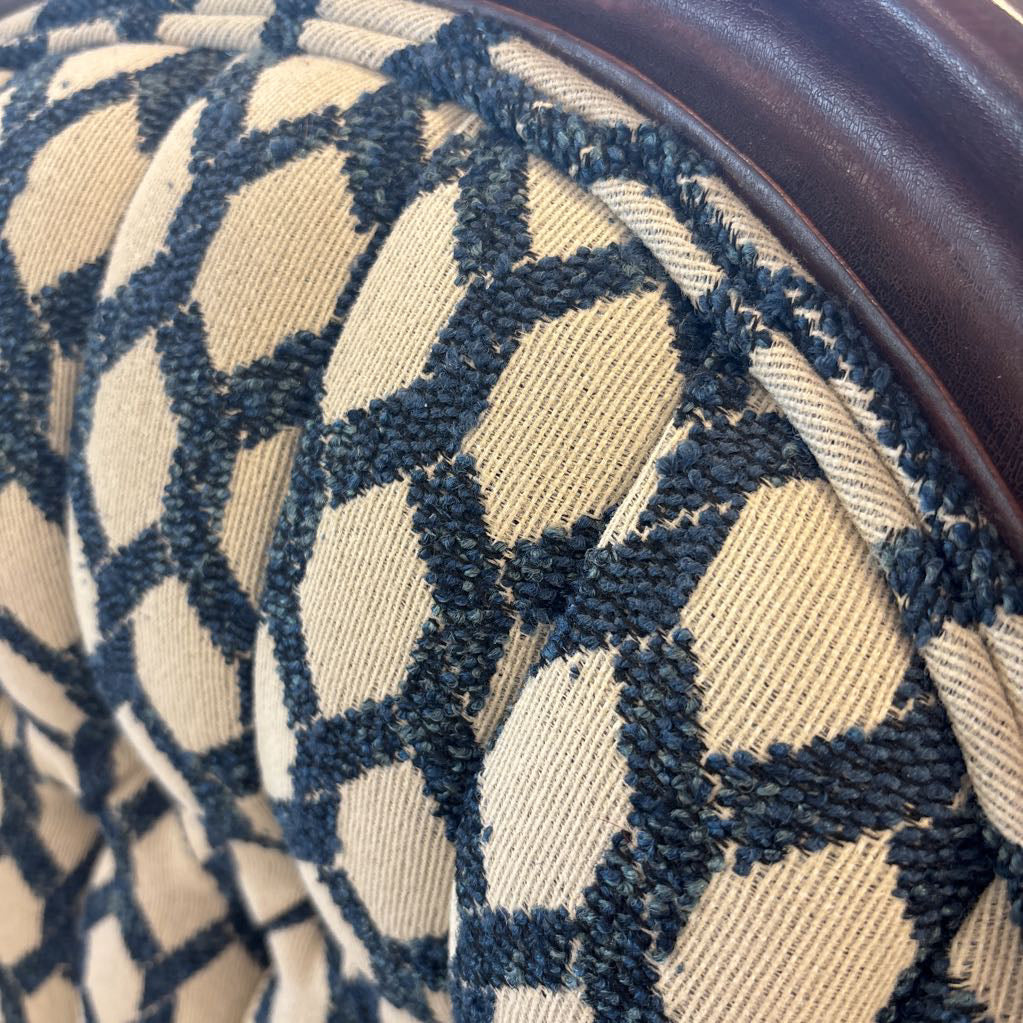 Antique Balloon Back Newly Upholstered Armchair (AS IS)