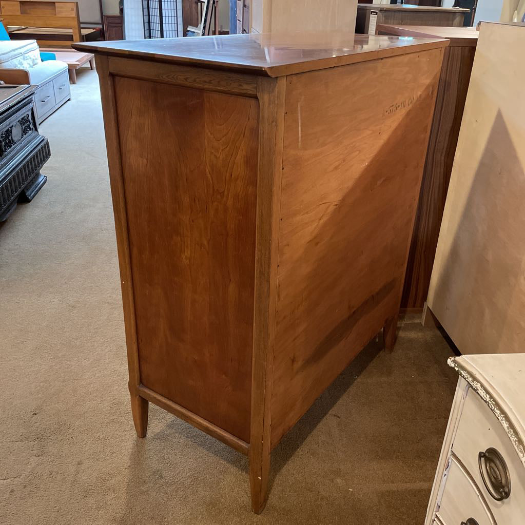 5 Drawer Wooden Dresser w/Geometric Faux Drawers
