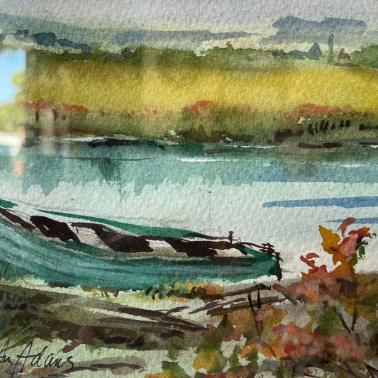 ORIGINAL MaryAnn Adams (local artist) "Skagit Beach Rowboat"