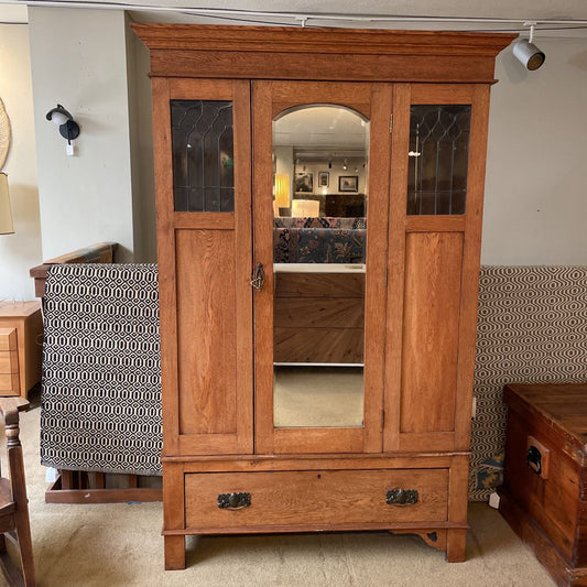 Antique Armoir w/Mirror Door and Bottom Drawer C CABINETS