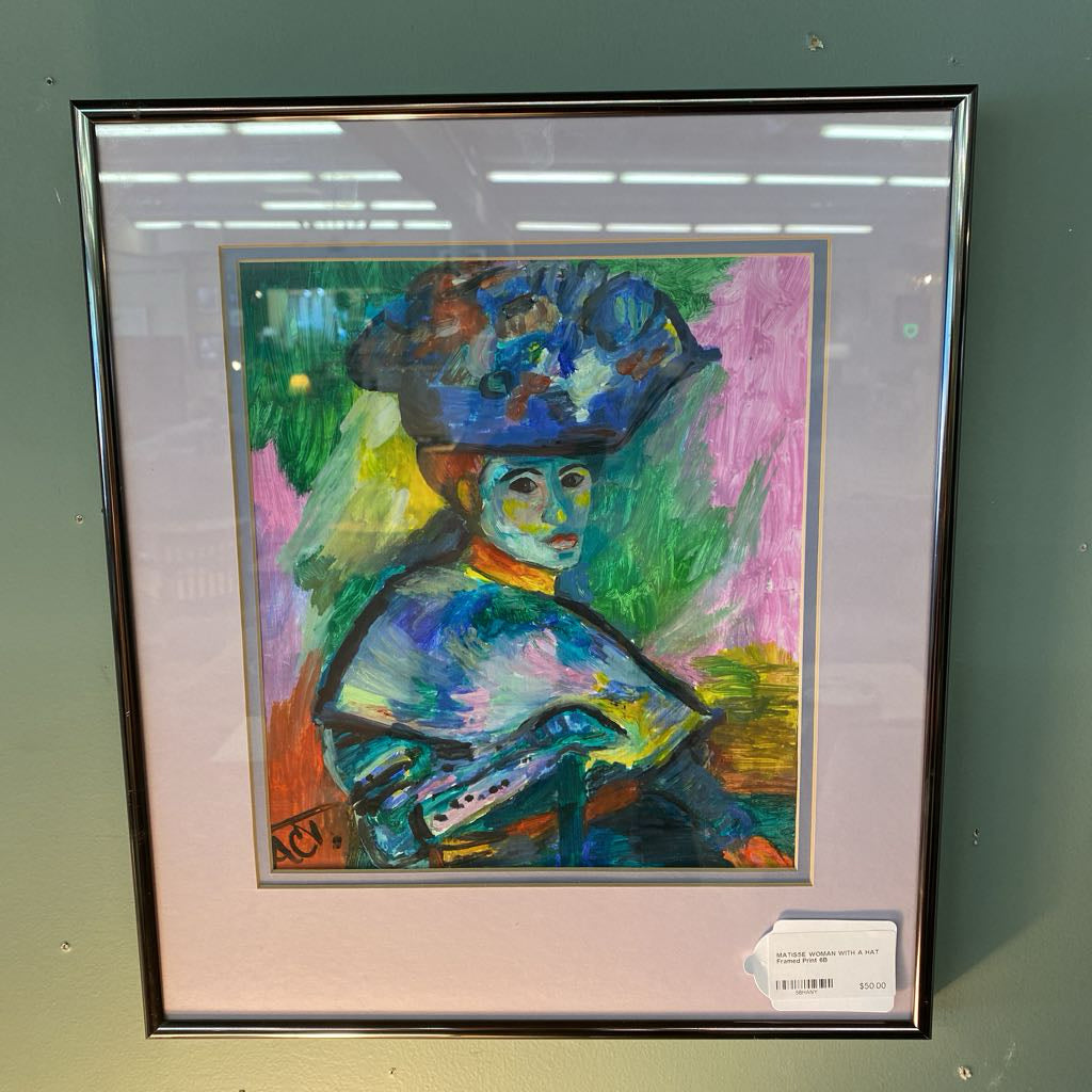 MATISSE WOMAN WITH A HAT Framed Print