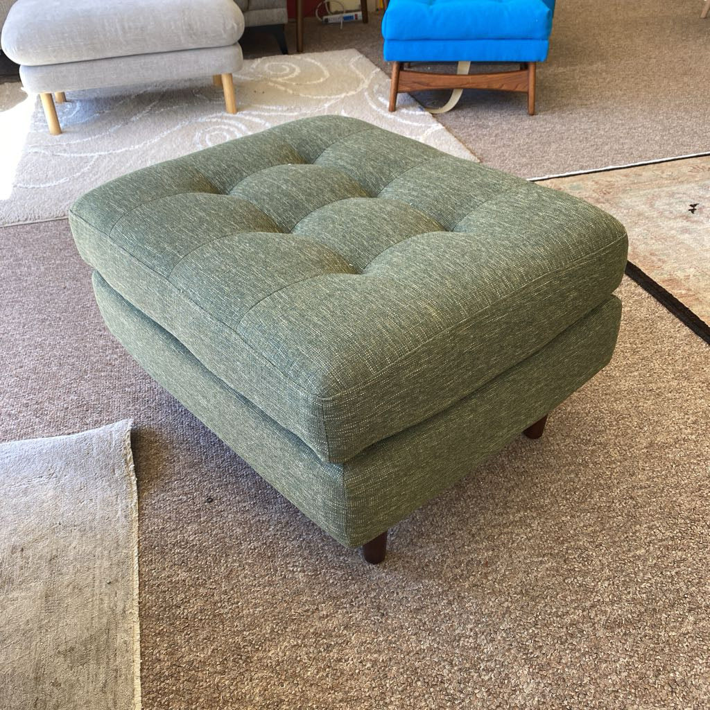 Fir Green Tufted Ottoman U OTTOMANS