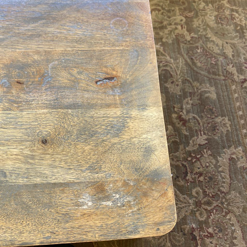Grey Wash Tropical Wood Coffee Table
