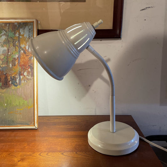 White Industrial Bendy Neck Desk Lamp LAMPS