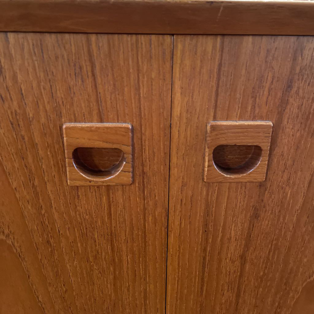 MCM Walnut Credenza with Folding Doors