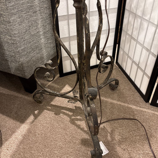 Vintage Cast Metal Base Floor Lamp LAMPS