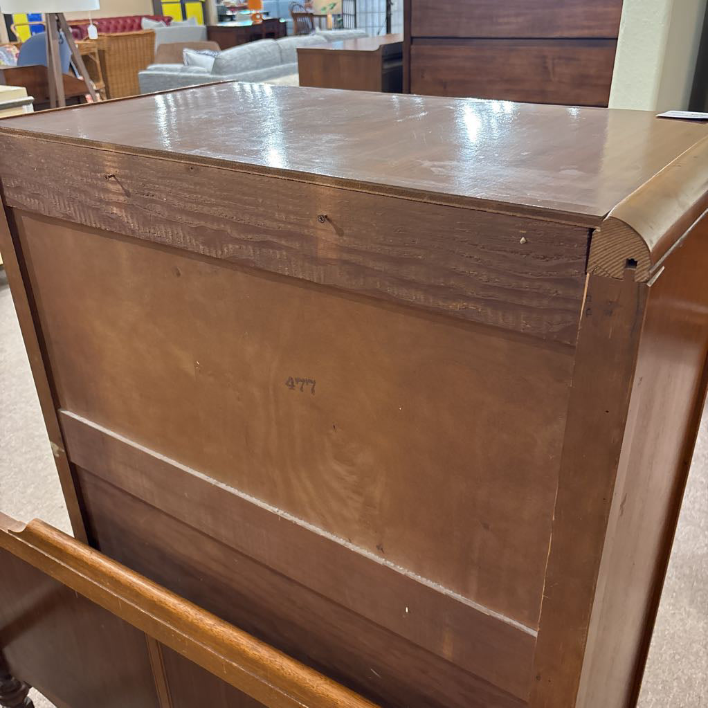 Vintage 4 Drawer Waterfall Highboy (AS IS)