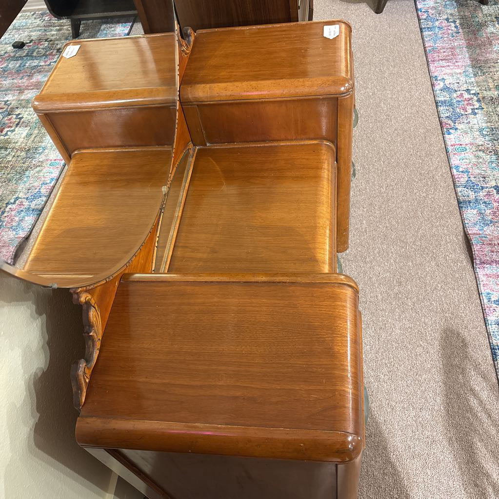 Vintage Waterfall 5 Drawer Dressing Table