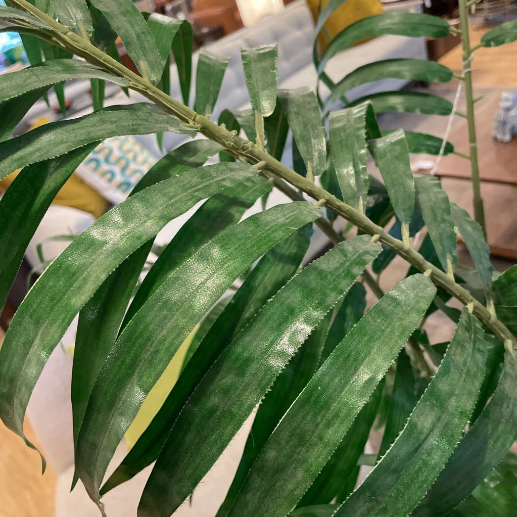 Faux Tall Palm Plant in Woven Basket SMALLS