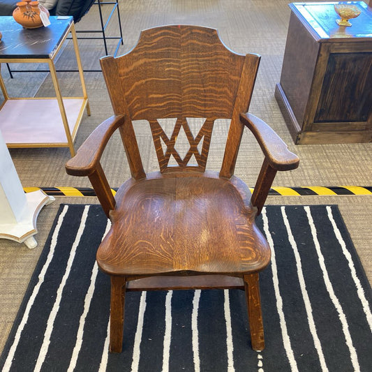Mission Style Quartersawn Tiger Oak Chair