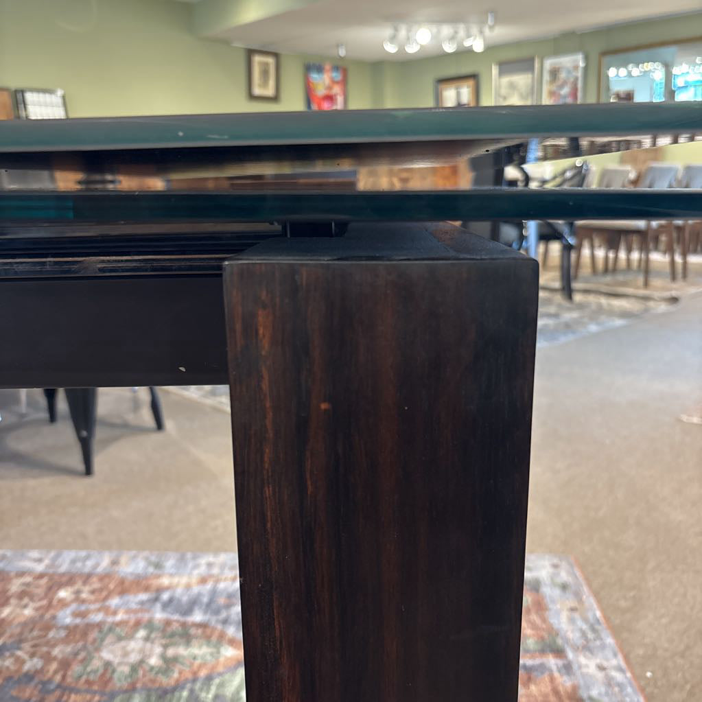 Kasala Glass Top Expanding Dining Table