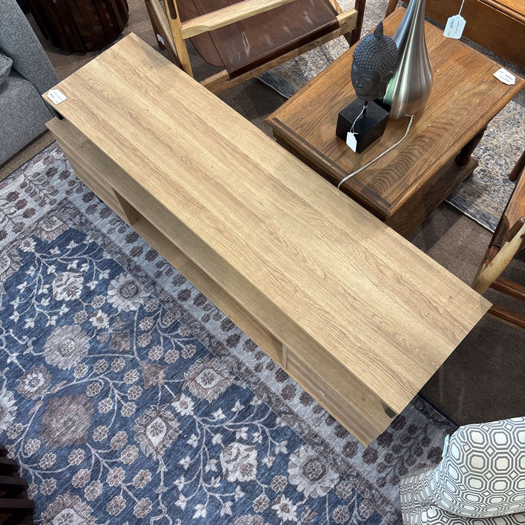 Rustic Wood Low Media Stand