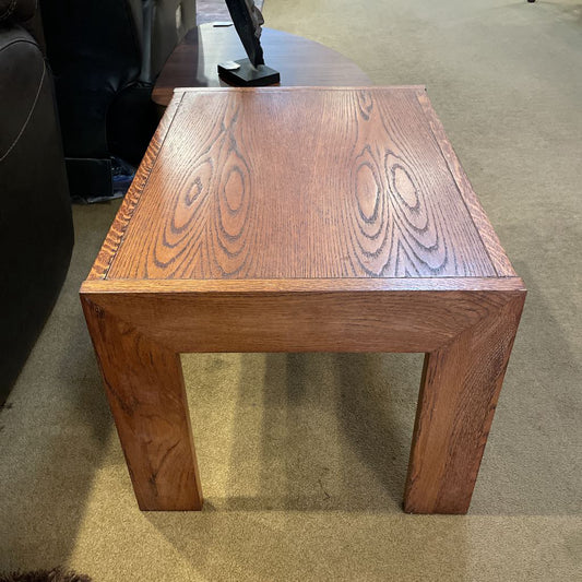 Oak Rectangular Parsons Style End Table