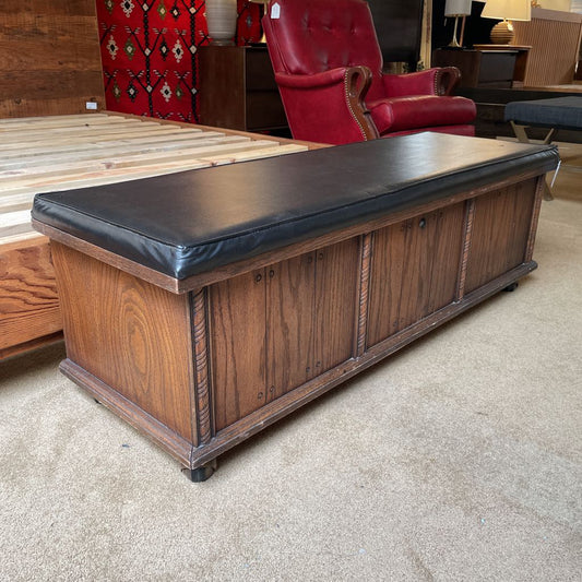 Lane Cedar Lined Black Vinyl Top Chest C CABINETS