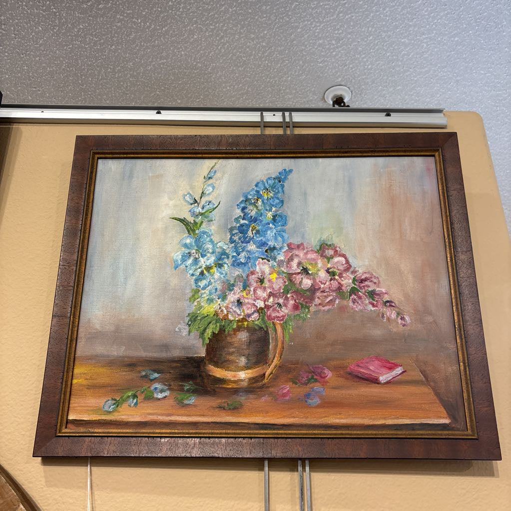 Blue & Pink Floral Still Life