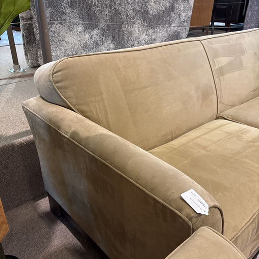 Khaki Ultra-Suede Sofa U SOFAS