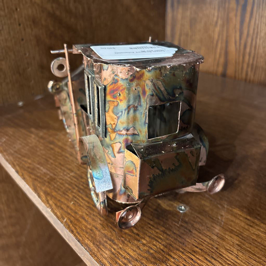 Copper Sculpture Automobile Music Box