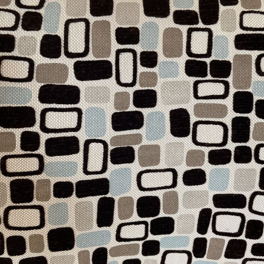 Espresso + Seasalt Mosaic Pattern Armless Accent Chair U ACCENT CHAIRS