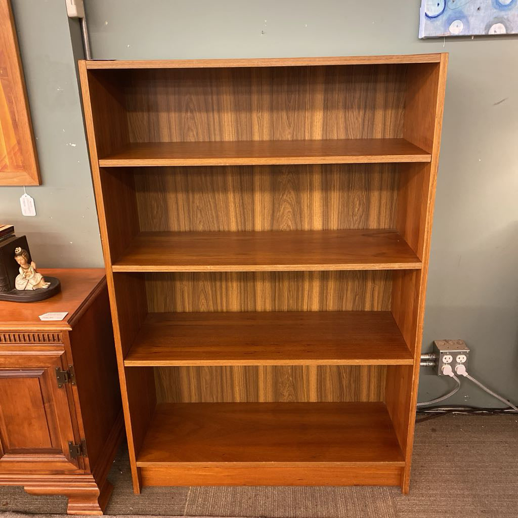 Medium Height Teak Veneer Bookcase