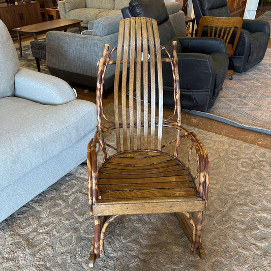 Natural Amish Made Rocker w/ Ottoman U ACCENT CHAIRS