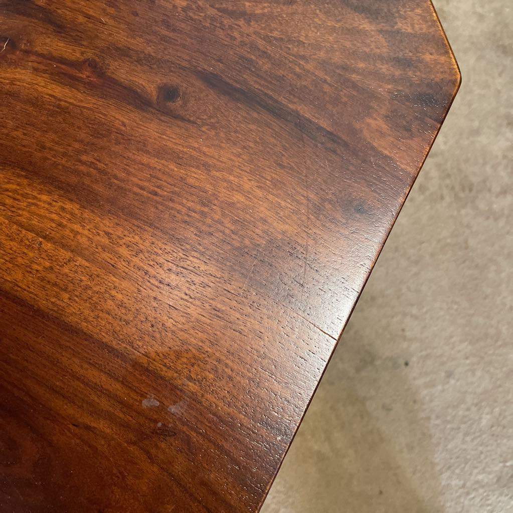 Two Tier Cut Corner Wooden End Table C SIDE TABLES