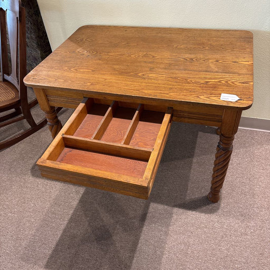 Vintage Oak One Drawer Desk C DESKS