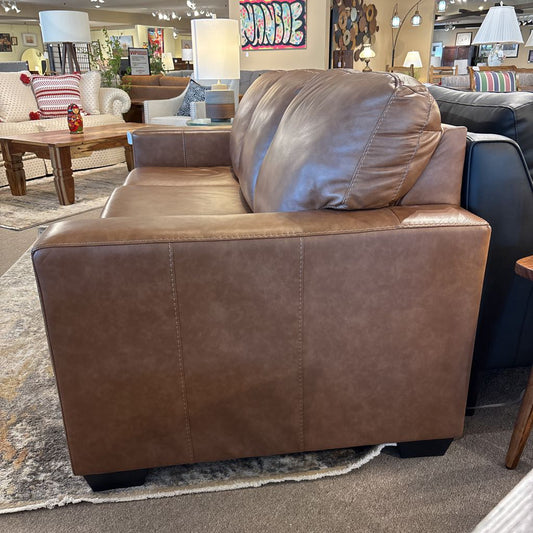 Chestnut Faux Leather Sofa U SOFAS