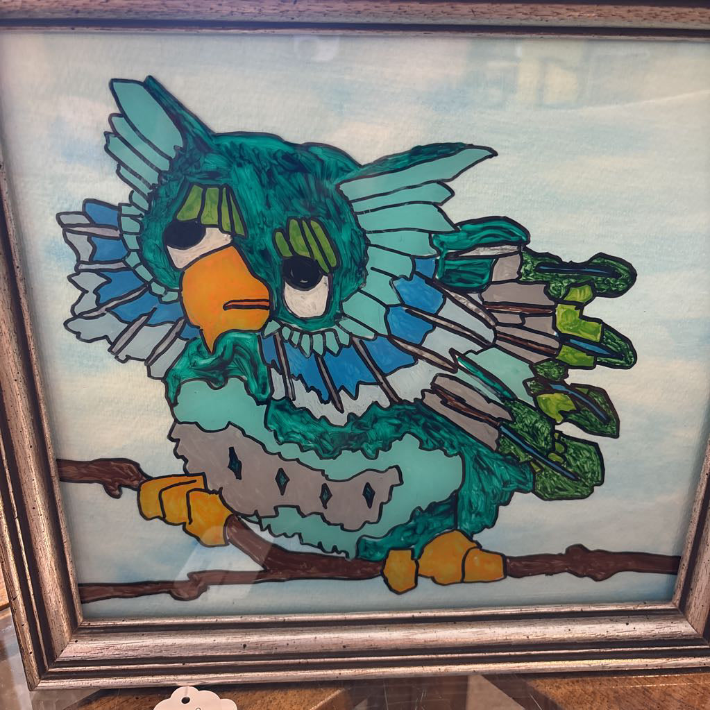 Owl Glass Art