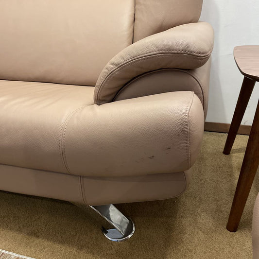 Italian Tan Leather Contemporary Sofa U SOFAS