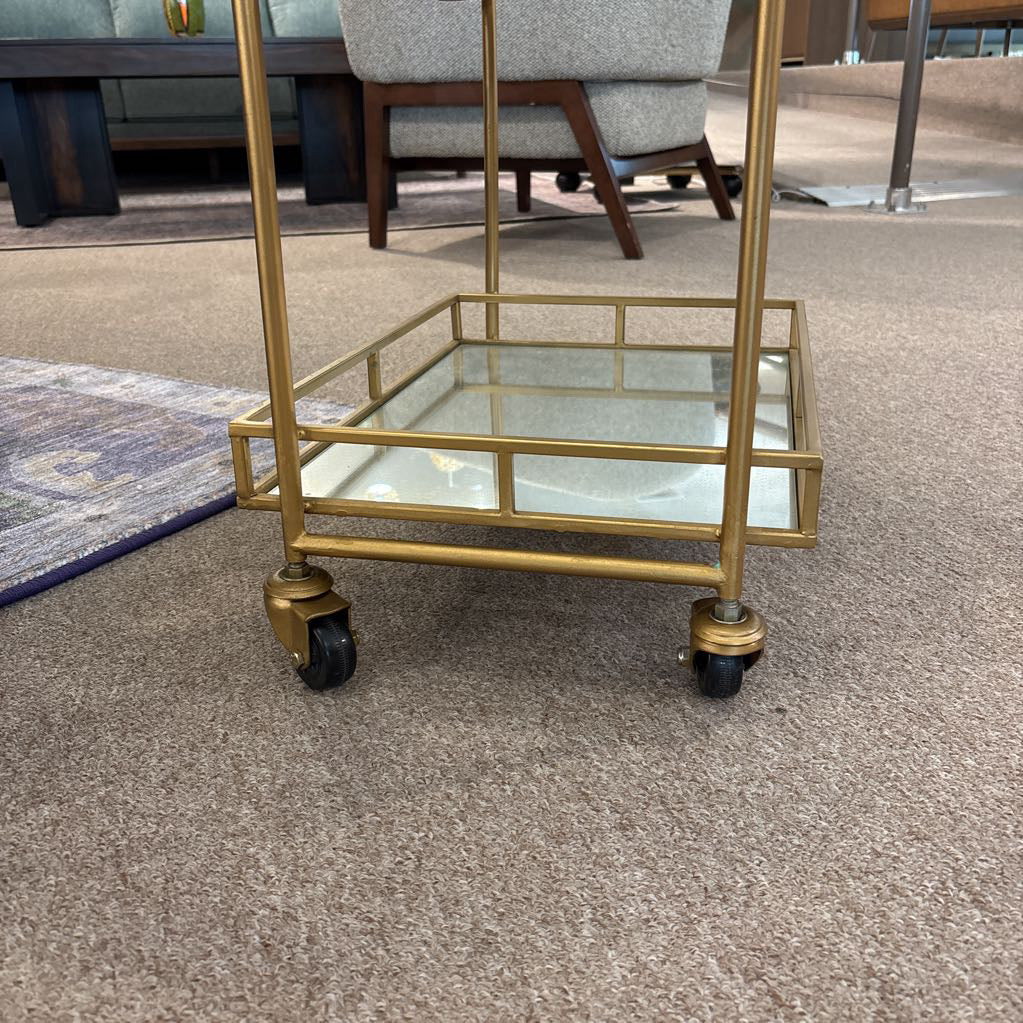 Antique Brass Bar Cart