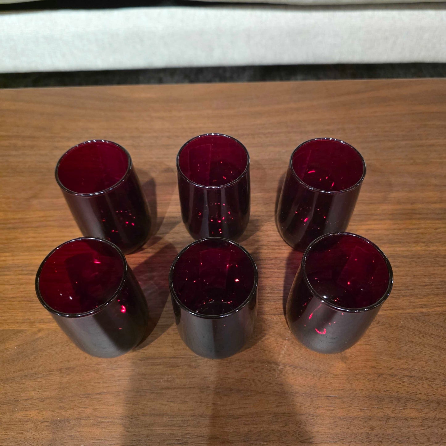 Cranberry Red Small Glass SET OF 6