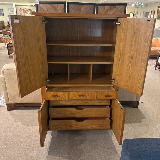 Mission Style Copper Hardware Armoir C CABINETS