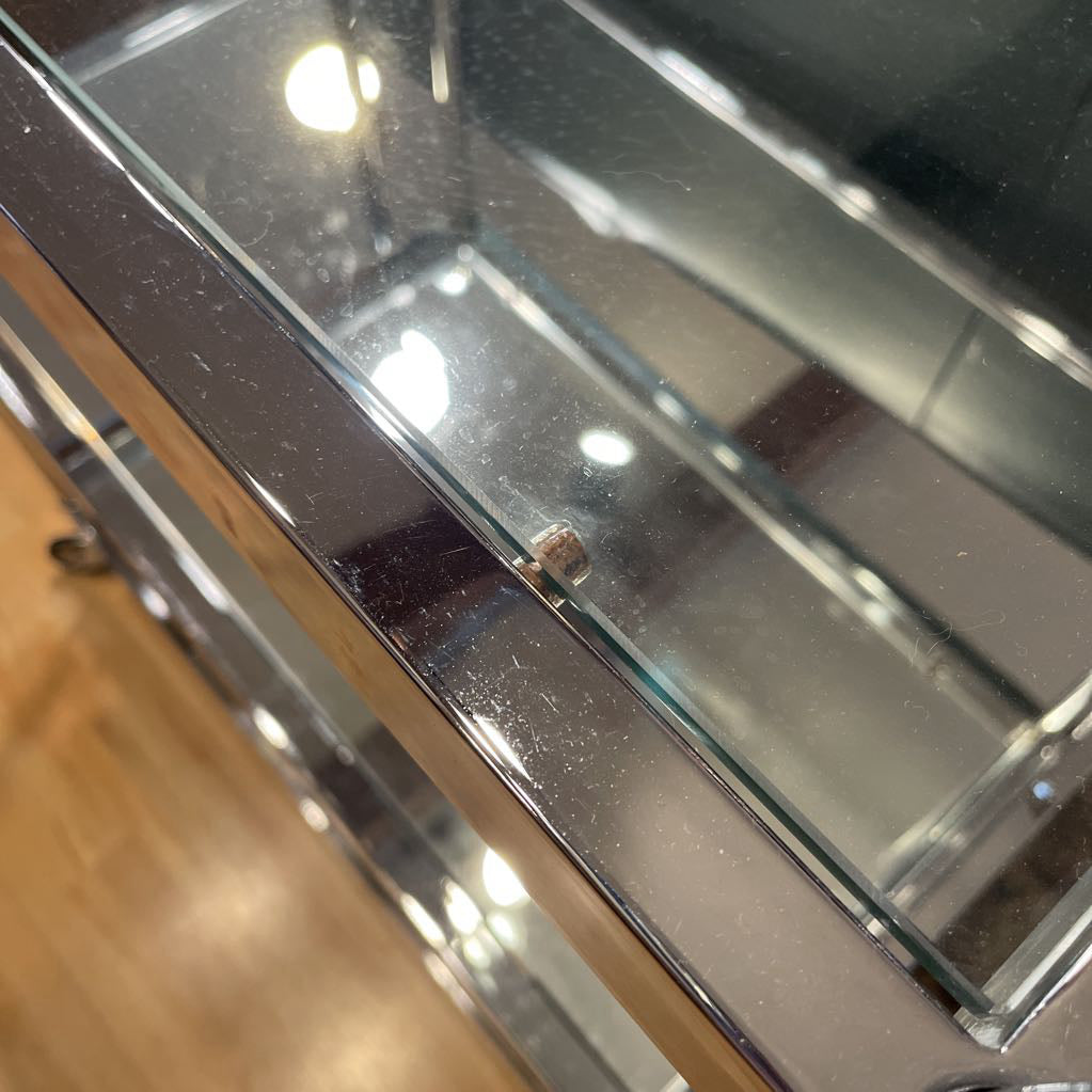 3 Tier Chrome Finish Bar Cart