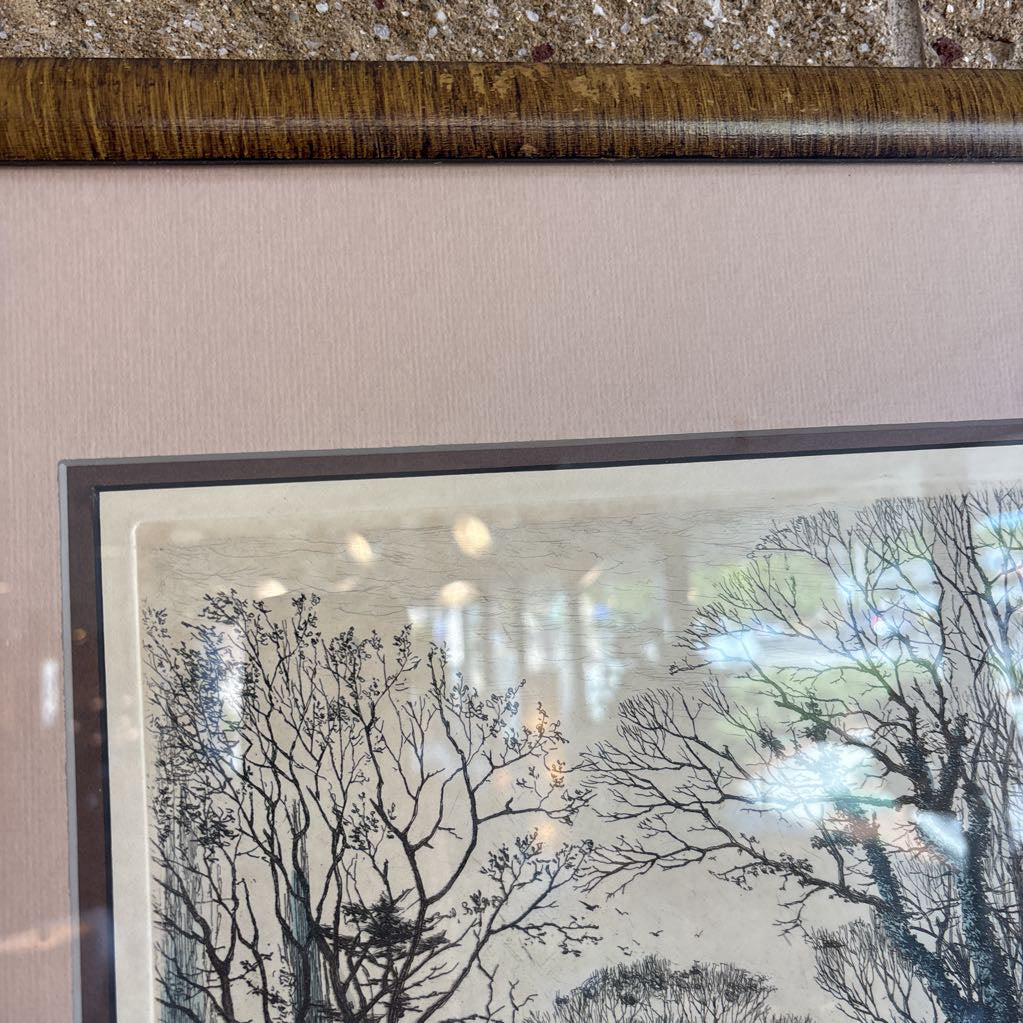 Lithograph House on Trail Print