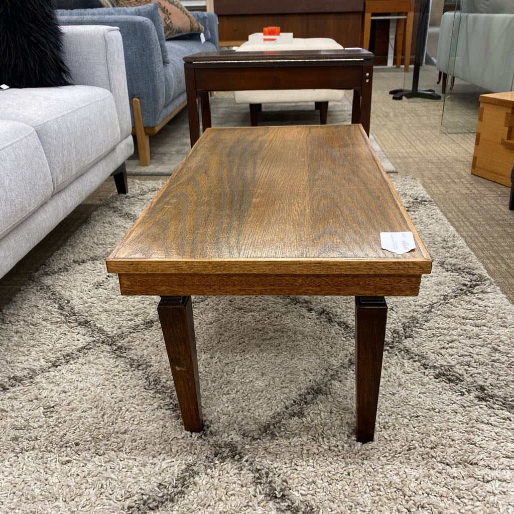 Mid Century Tapered Leg Wood Coffee Table